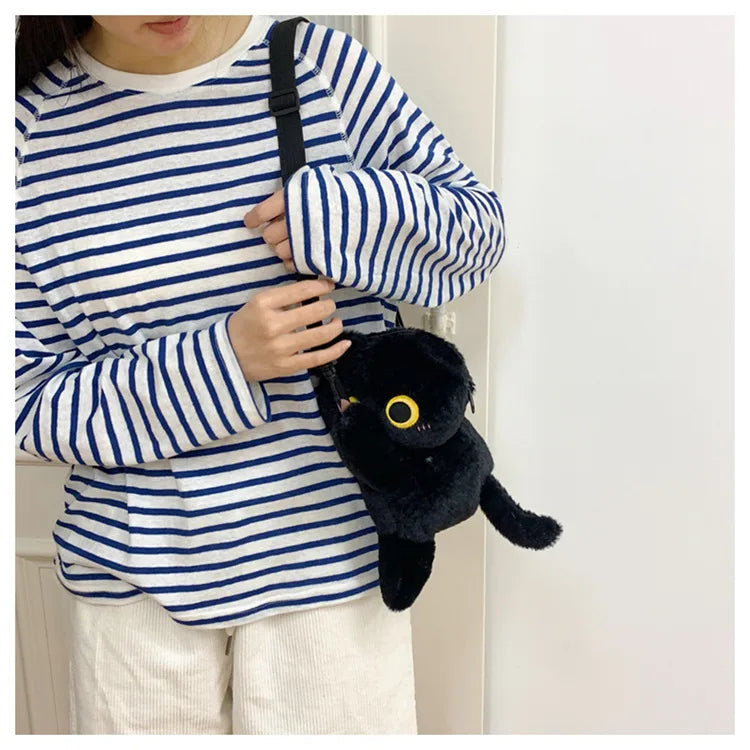 Plush Cat Shoulder Backpack