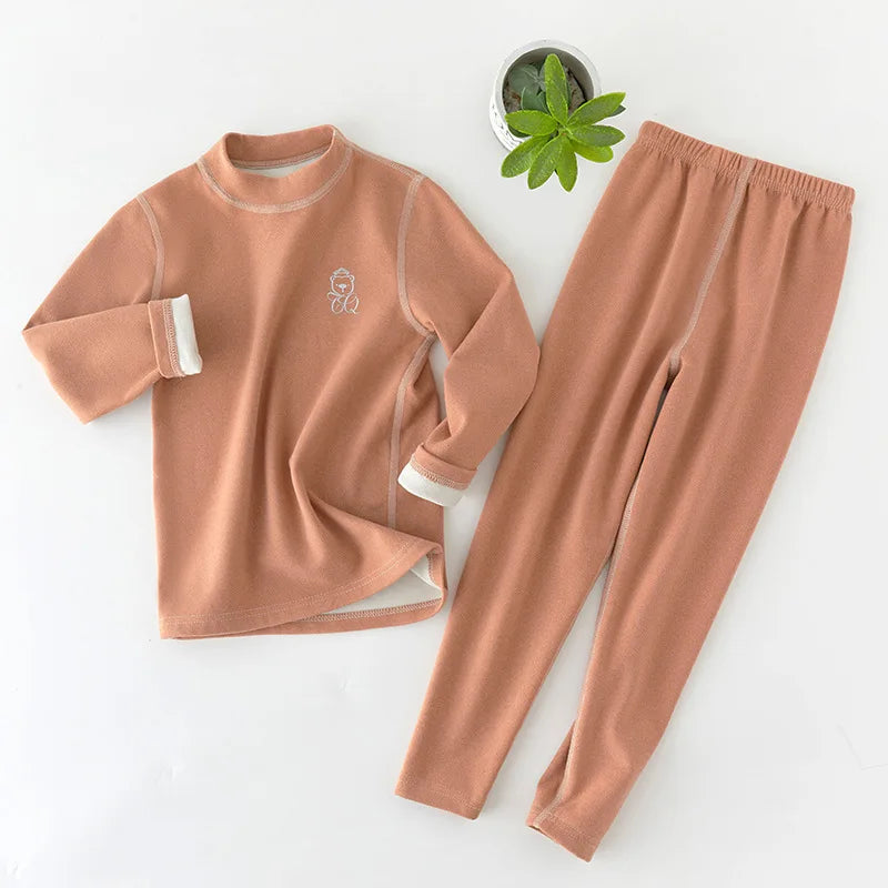 3-14 Jahre Kinder Kleidung Sets Herbst Winter Thermo-unterwäsche Anzug Mädchen Jungen Pyjama Sets Teenager Kleidung Keine Spur warme Nachtwäsche