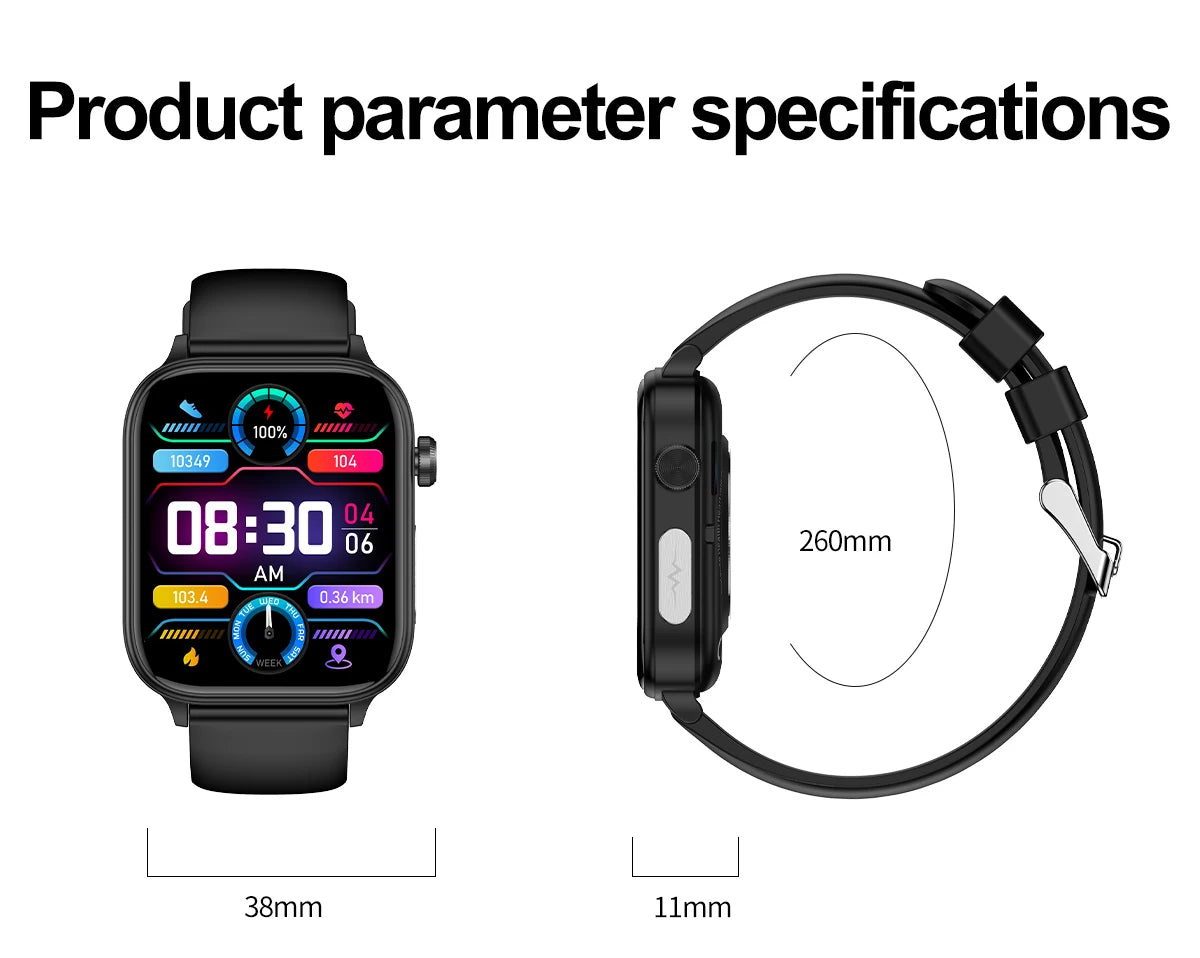 AI-Diagnosedetektor, Smartwatch für Damen, Blutfette und Harnsäure, Körpersammensetzungstest, Damen-Menstruationsgesundheits-Tracker, 2025, Neu