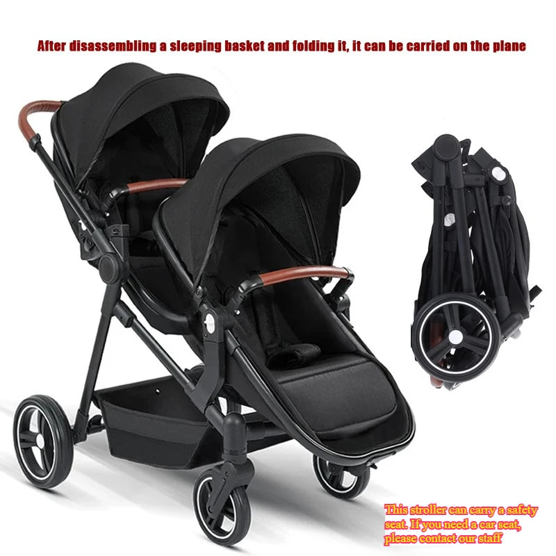 Ein faltbarer, multifunktionaler Kinderwagen, der auf einem Flugzeug getragen werden kann. Es kann in ein leichtes Babyrad zerlegt werden.
