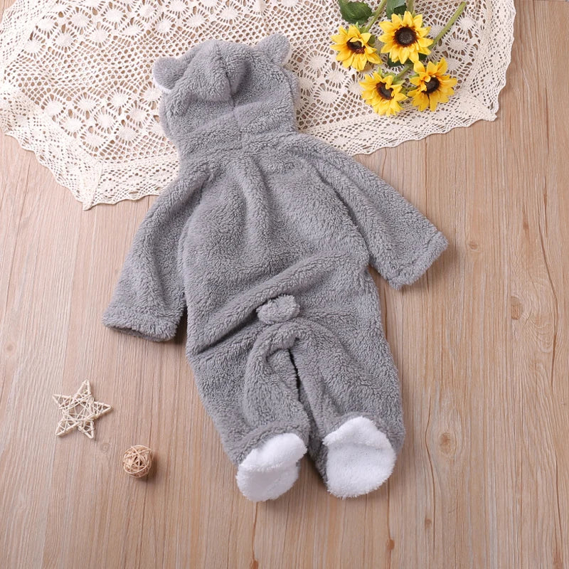 Humor Bär Herbst Cartoon Stil Winter Langarm Baby Jungen Mädchen Strampler Kleinkind Kinder Overall Overalls Baby Kleidung