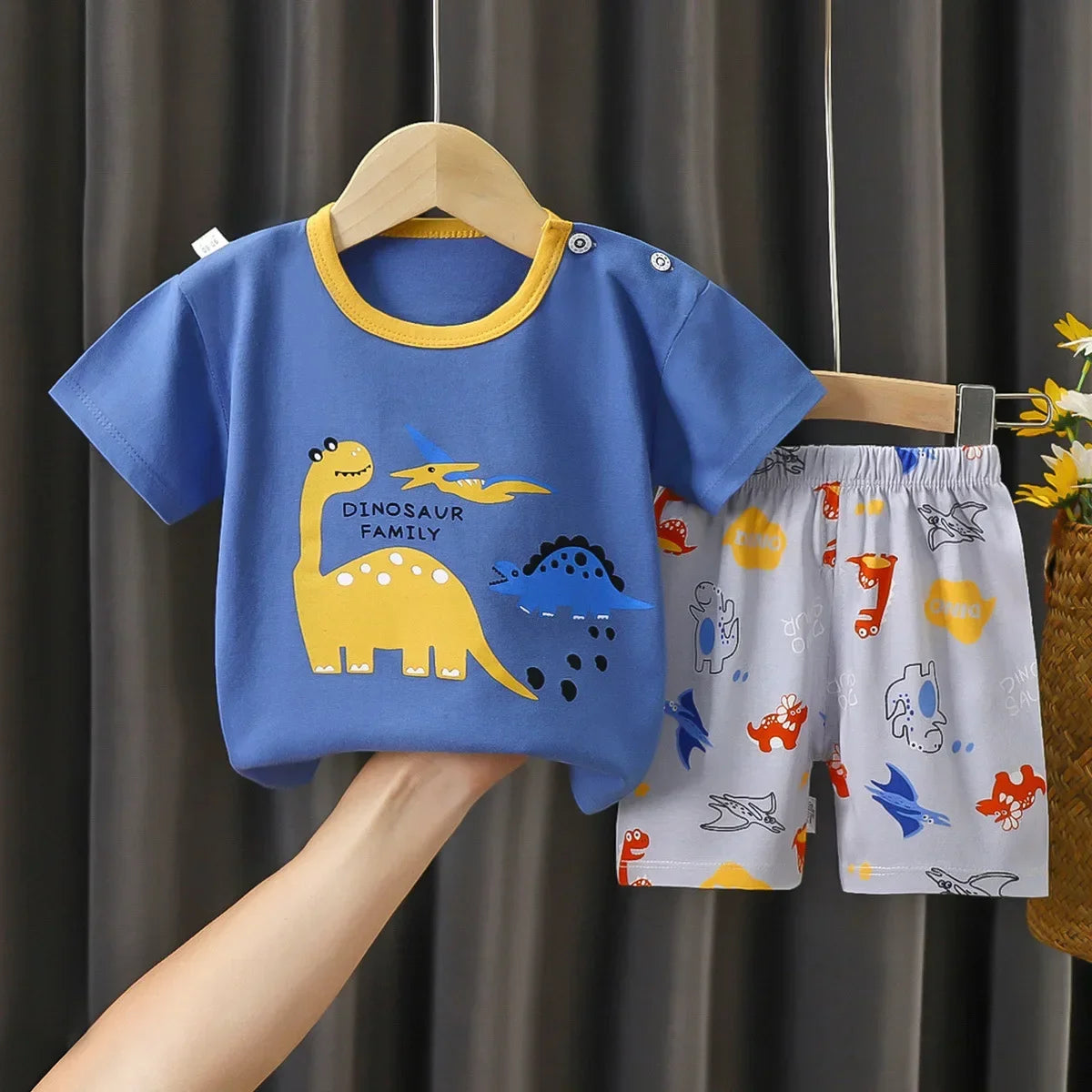 2PCS kinder Sets mutter Kinder Kleidung Jungen Mädchen T-shirt Shorts Sommer Baumwolle kurzarm Baby Kinder Kleidung Kleinkind anzug