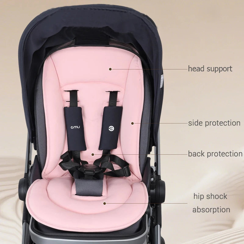 Herbst und Winter warme Kinderwagen-Sitzkissen verdickte Baumwolle Kinderwagen Babysitzkissen universell vier Jahreszeiten