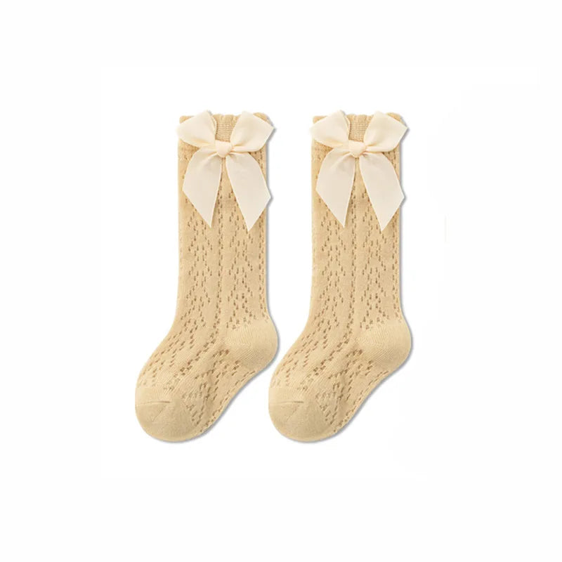 Baby Mädchen Prinzessin gestrickte Netz socken Sommer weiche Kleinkind Mädchen Knies trümpfe Baumwolle Kleinkind Neugeborene Mädchen lange Röhren strümpfe