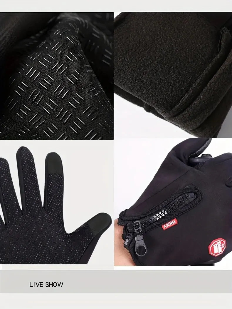 Outdoor-Fahrrad handschuhe, Fahrräder für Wärme und Anti-Rutsch im Herbst und Winter