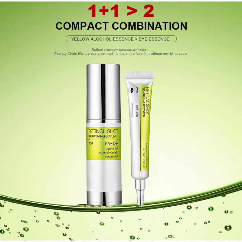 Retinol Shot Augencreme Anti-Aging-Augenserum für Augenringe Falten Feuchtigkeitsspendende Essenz Straffende Behandlung Sanftes Vitamin-C-Serum