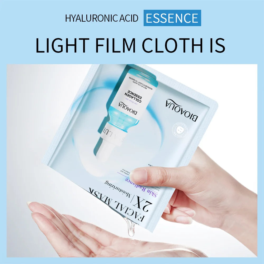 20 Stück/5 Stück Centella Collagen Gesichtsmaske VC Feuchtigkeitsspendende erfrischende Blattmasken Hyaluronsäure Gesichtsmaske Hautpflegeprodukte