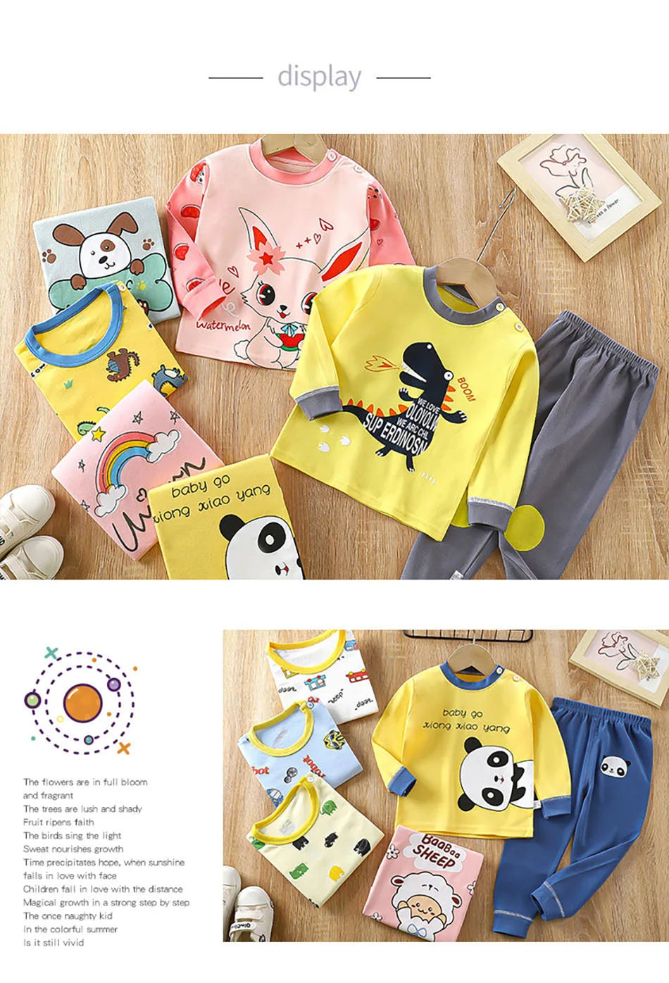Baumwolle Kinder Pyjamas Set für Jungen Mädchen Herbst und Winter Cartoon Schlafen Loungewear Kinder Nacht Nachtwäsche Hause Tragen Kleidung