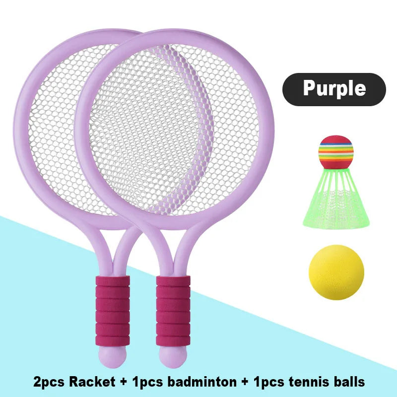 Schläger Tennis für Kinder Outdoor-Sport Badmintonschläger Kindergarten Spielzeugset für 3-12 Jahre alte Badminton-Sets