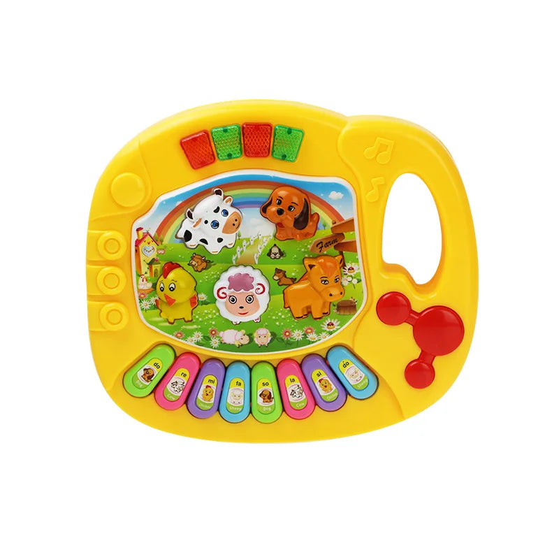 Baby-Musikspielzeug mit Tierklang, Kinder-Klaviertastatur, elektrisches blinkendes Musikinstrument, frühes Lernspielzeug für Kinder