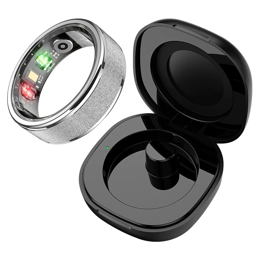 COLMI R10 Smart Ring mit Ladeetui für Männer und Frauen, Gesundheits- und Schlafmonitor, 5ATM wasserdicht, Multi-Sport-Modus