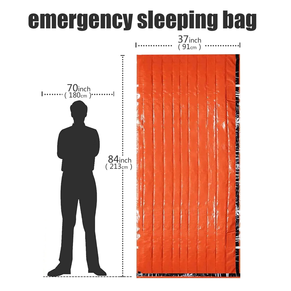 Tragbare Wasserdichte Notfall Überleben Schlafsack Outdoor Edc Camping Ausrüstung Thermische Sack Erste Hilfe Rettungs Kit Mylar Decke