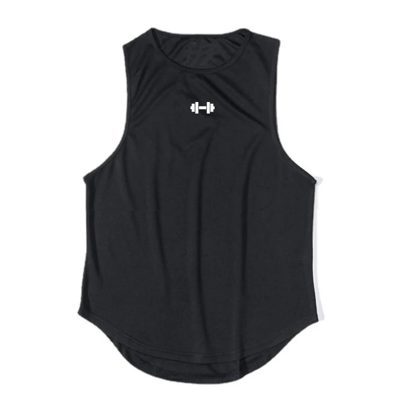 Sommer männer Gym Tank Top Fitness Training Kleidung Schnell trocknend Lose Bodybuilding Ärmelloses Shirt Männer Mode Basketball Weste