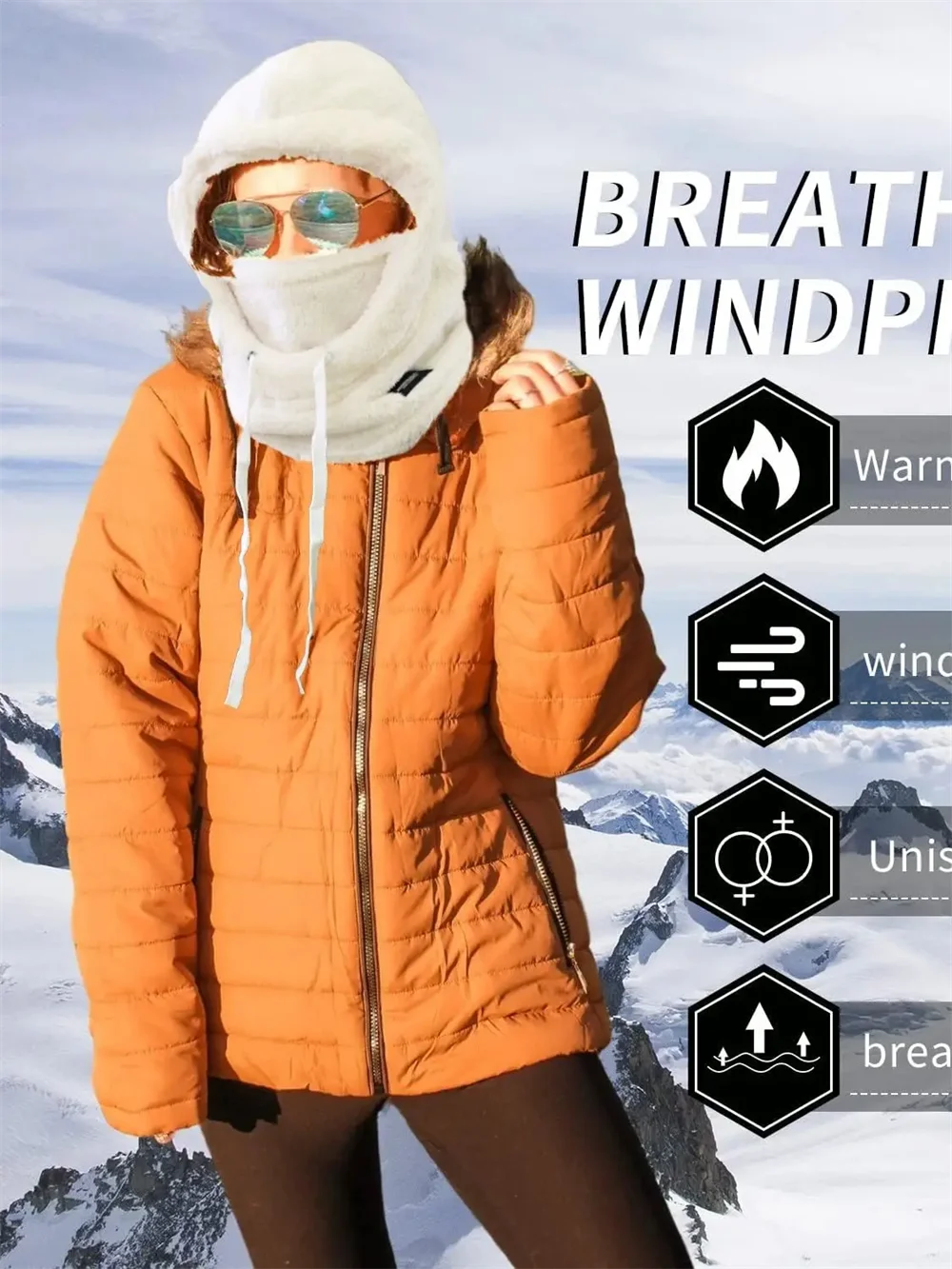 Winter Warme Thermische Winddichte Balaclava Skimaske Motorrad-Gesichtsbedeckung Polar Fleece Verstellbare Fahrrad-Nackenbedeckung Vollgesichtsmaske