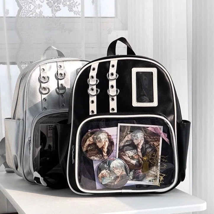Y2K Nette Mini Rucksack Frauen Kawaii Ita Tasche Süße Mädchen Transparent Rucksack DIY Persönlichkeit Display Rucksack Lolita Schulter Tasche