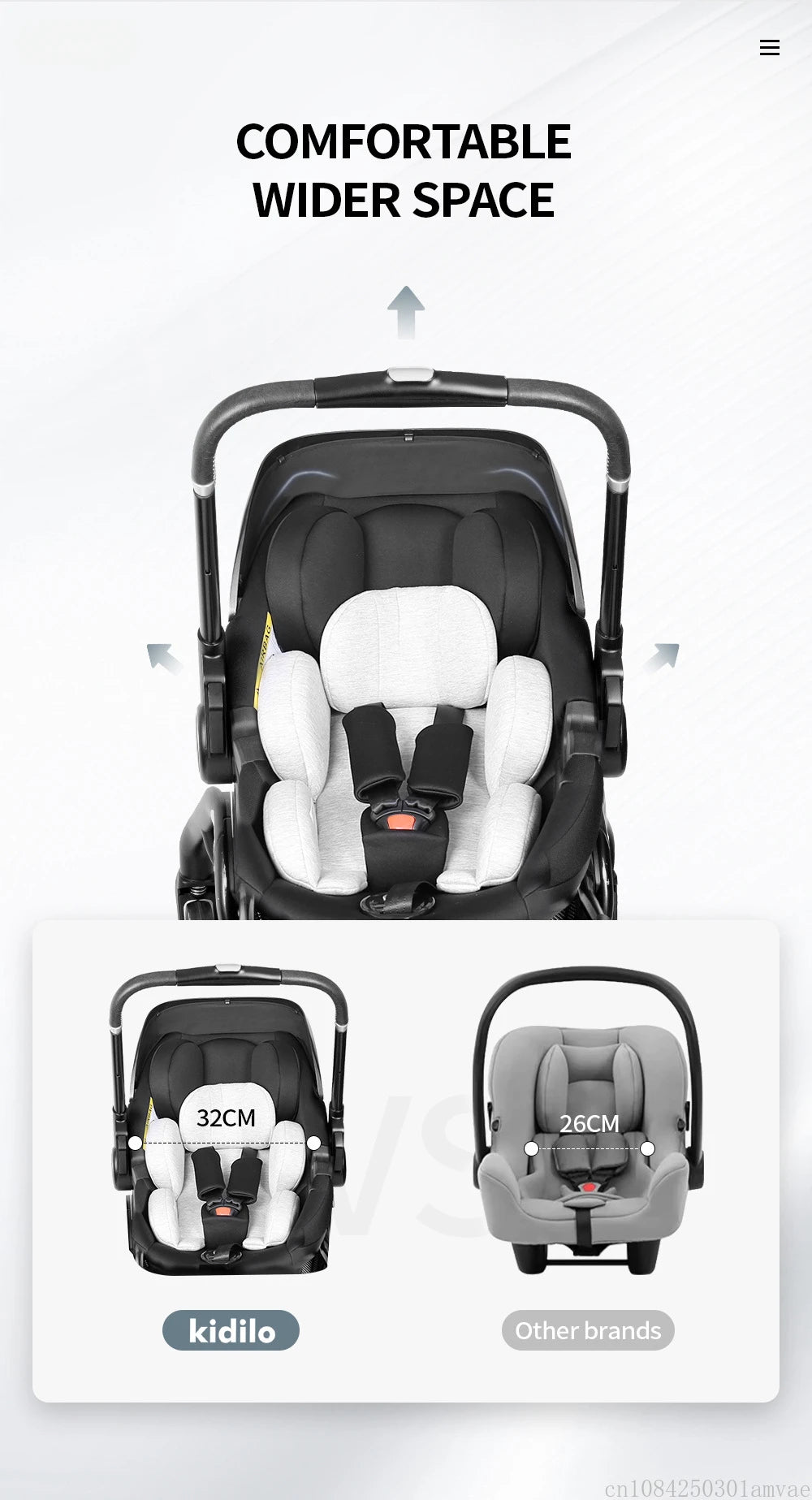 4-in-1 Kinderwagen, Luxuriöser Tragbarer Leichter Babywagen mit ISOFIX-Basis und Kindersitz für Neugeborene