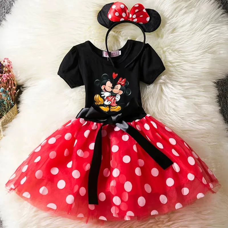 Mickey Minnie Mouse Baby Mädchen Cosplay Kostüm Kinder Fancy Polka Dot Kleid Prinzessin Kleid Kinder Geburtstag Party Kleidung Geschenk