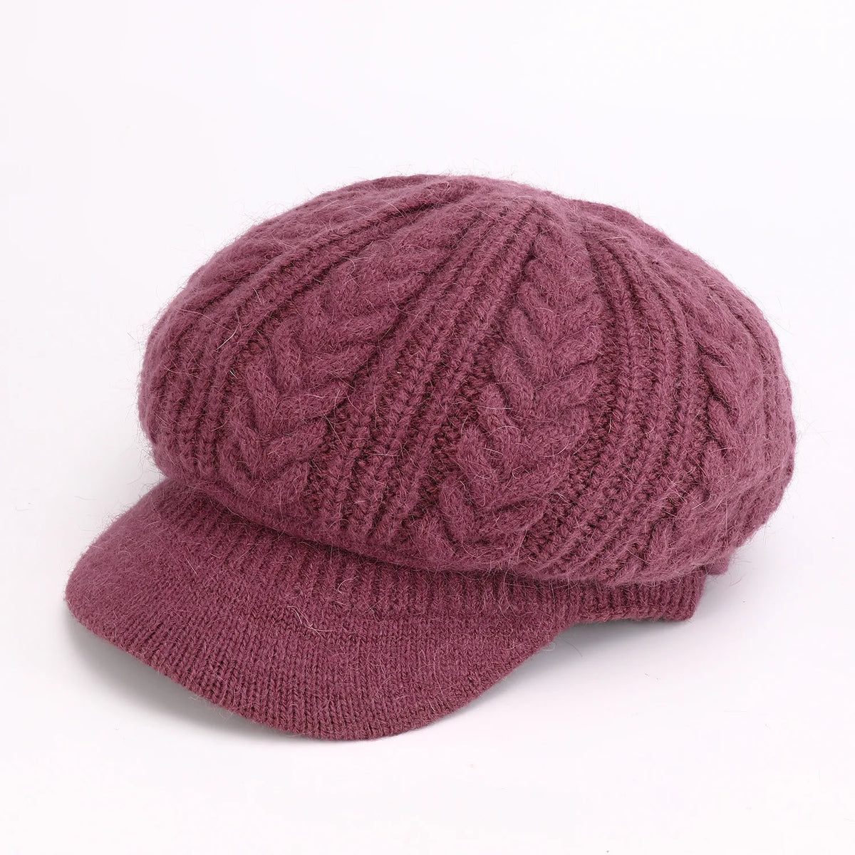 Oma Herbst und Winter gestrickte Wollmütze Entenzunge warme Beckenmütze mittleren Alters und ältere Mutter mit Samt ältere Mütze