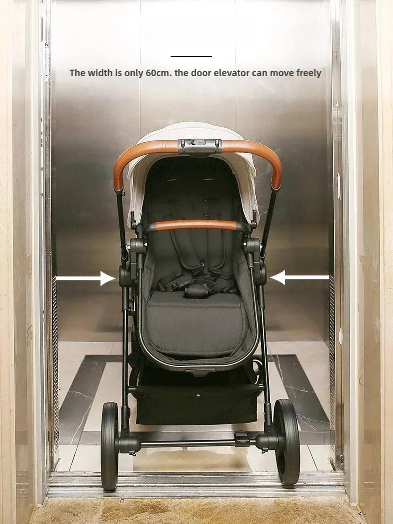 3-in-1-Kinderwagen für Zwillinge mit Autositz. Leichter, kleiner, gefalteter Handgepäck-Kinderwagen, multifunktionale Kinderwagen