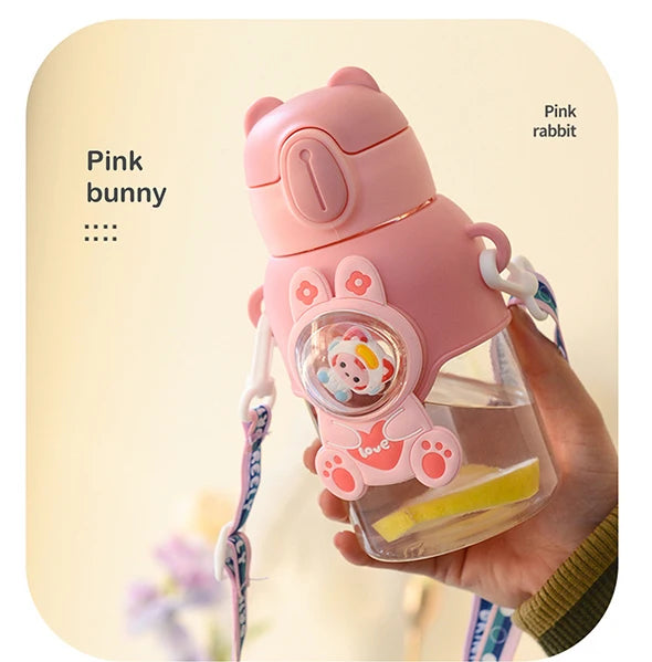 600 ml Kawaii Sommer Kinder Wasser Tasse Hochwertige Herbst-proof Stroh Tasse Jungen und Kreise Gehen zur Schule baby Wasserkocher
