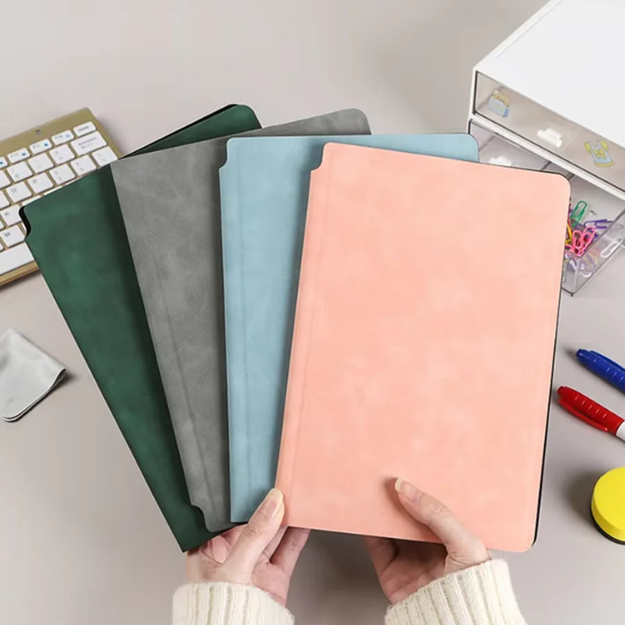 A5 wiederverwendbares Whiteboard-Notizbuch-Set mit Whiteboard-Stift, Löschtuch, Leder, Notizblock, Wochenplaner, tragbar, stilvoll, Büro