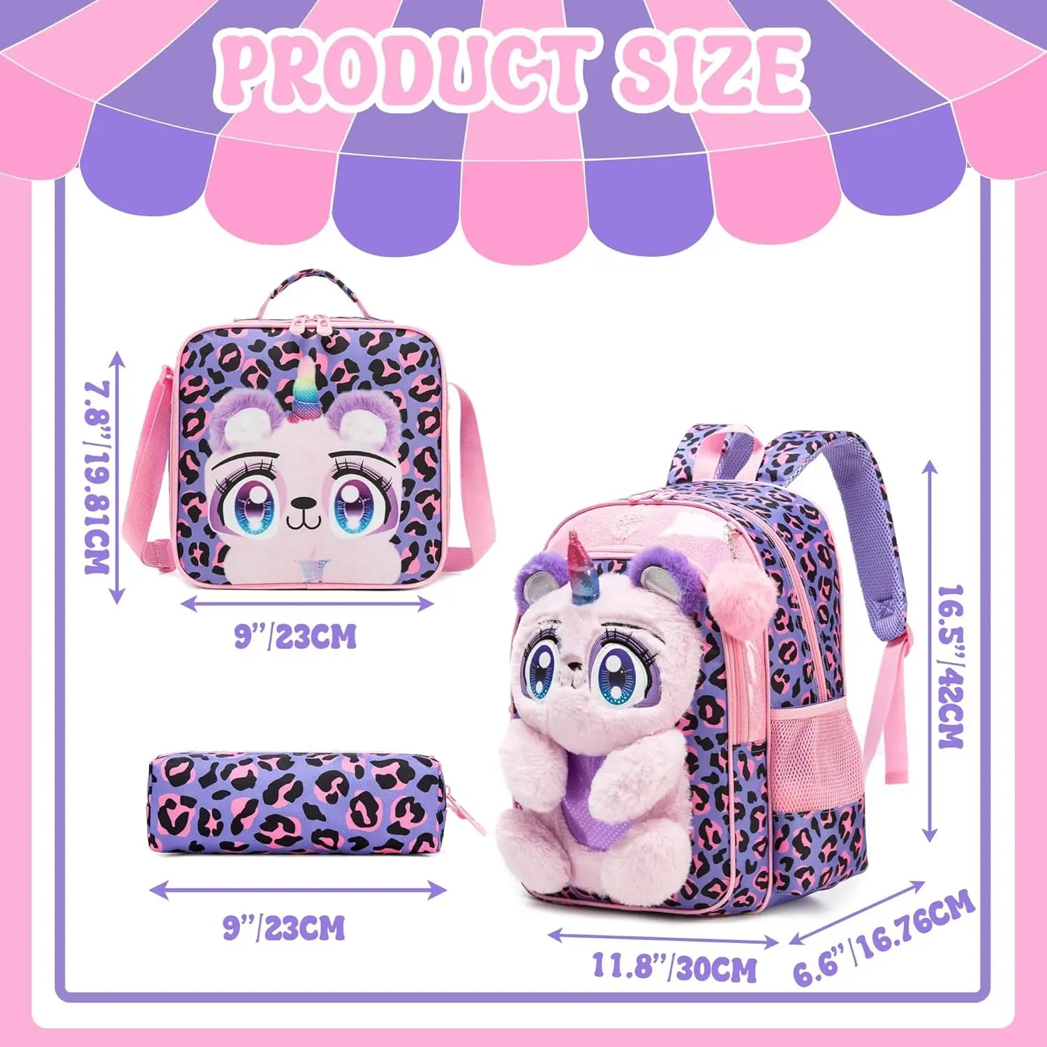 Girls School Backpack Set