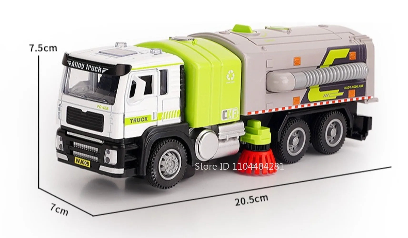 1:50 Elektrische Kehrmaschine Legierung Bewässerung Lkw Diecast Modell Miniatur Spielzeug Auto Türen Geöffnet Sound Licht Fahrzeuge für Kinder Geschenke