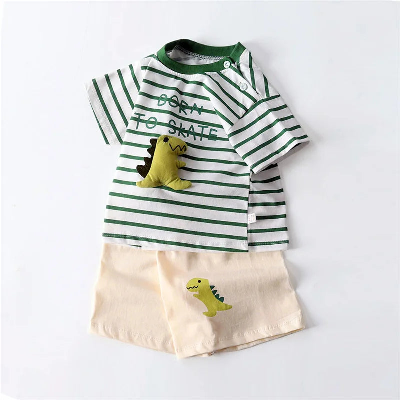 Kinder Kleidung Set Baby Jungen/Mädchen T-Shirt + Shorts Sommer Kleidung Baumwolle Cartoon Casual Jungen Trainingsanzug Kinder Baby Kleidung set