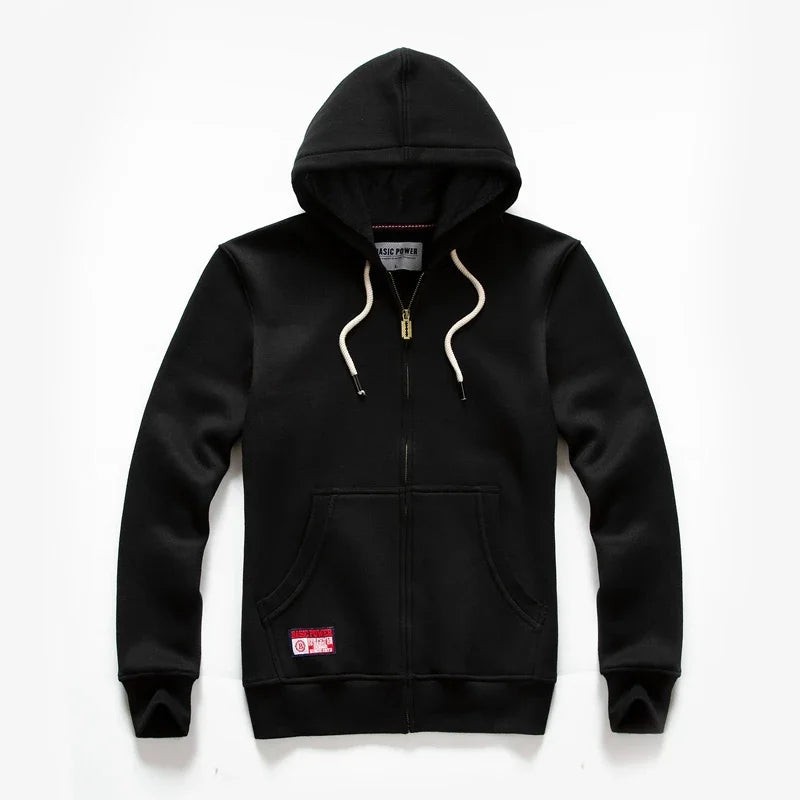 Einfarbige Hoodie Männer Mode Reiß verschluss Langarm übergroße Jacke Mantel Harajuku Gothic Kapuze Sweatshirt y2k Teen bp20933