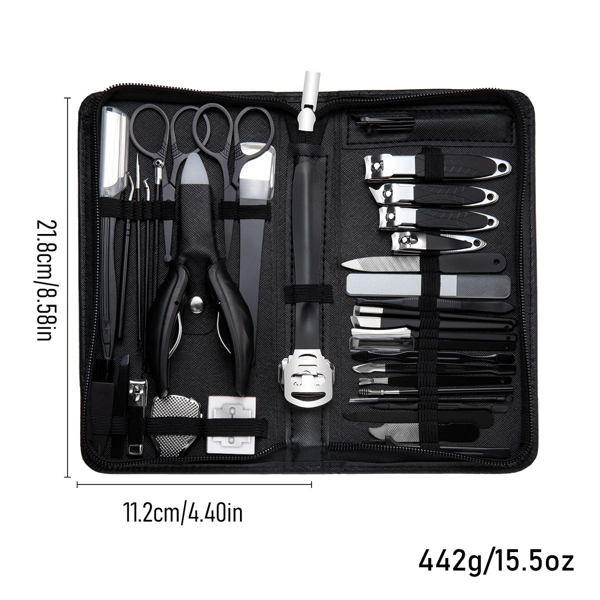 40 Stück Maniküre Set Nagel knipser Kit Nagel hauts chere Edelstahl Fußpflege werkzeuge mit Ledertasche Fuß raspeln Kallus rasierer