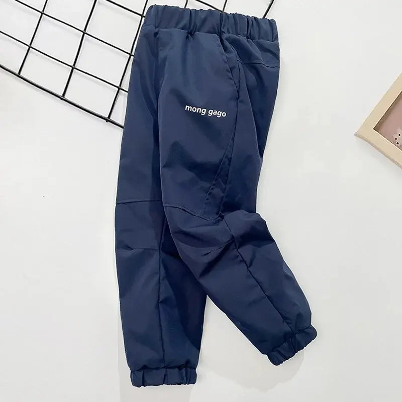 Winter Kinder Daunenhose Herbst Mädchen verdicken Hose Teen Jungen Fleece gepolstert warme winddichte Skihose für 3–14 Jahre Kindergerinnsel