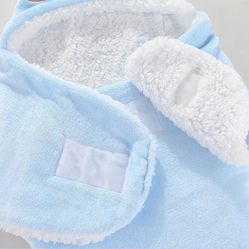 Weiche Baby-Schlafsäcke, warm, für Herbst und Winter, Wickeldecken für Neugeborene, CartoonCocoon für Babys, Flanell-Baby-Schlafsack, 0–9 Monate