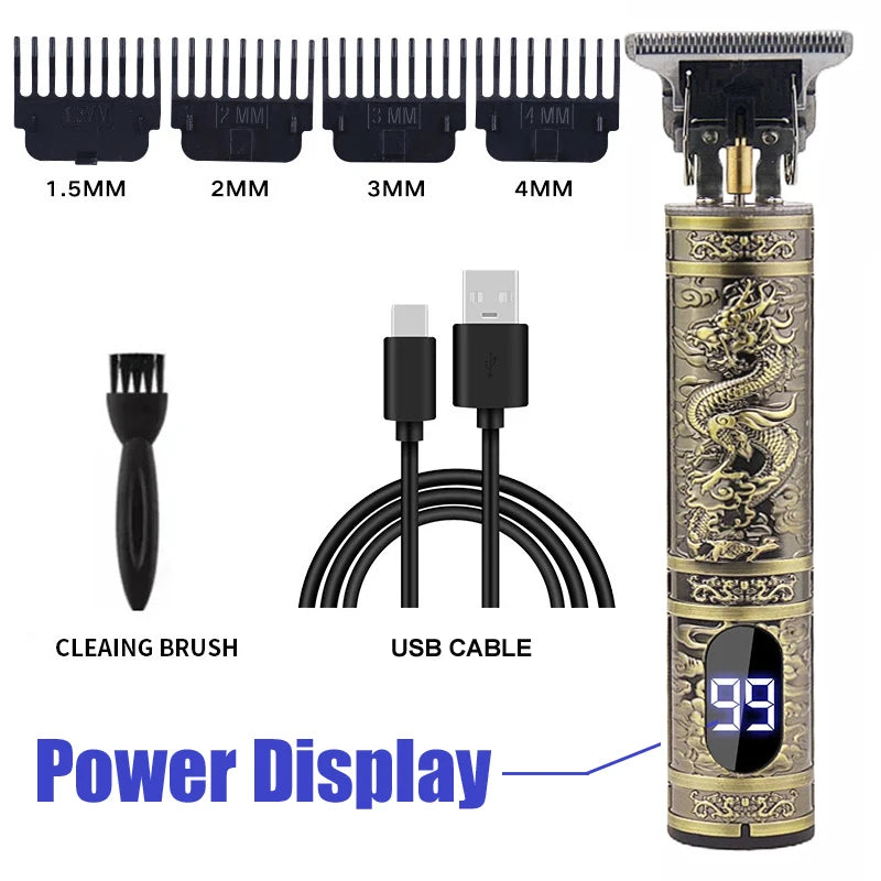 Carving T9 Vintage Professionelle Elektrische Haar Schneiden Maschine USB Aufladbare Tragbare Rasierer Trimmer Für Bart Pflege Beste Geschenk