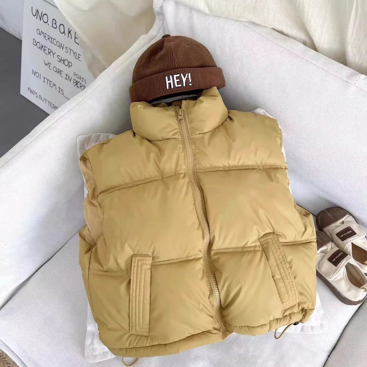 Herbst Winter Neue Jungen Mädchen Weste Einfarbig Dicke Warme Daunen Baumwolle Zipper Weste Für 3-12 Jahre Teen kinder Casual Oberbekleidung