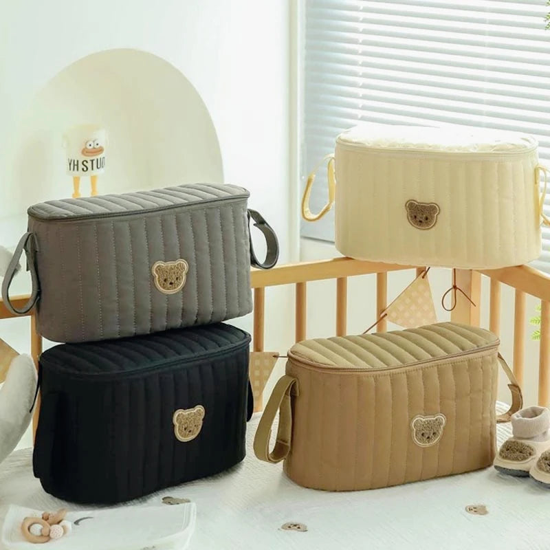 Mom Bags Korea Cute Bear Portable Multifunctional Stroller Diaper Bag Soft Maternity Storage Bags Baby Diaper Bag