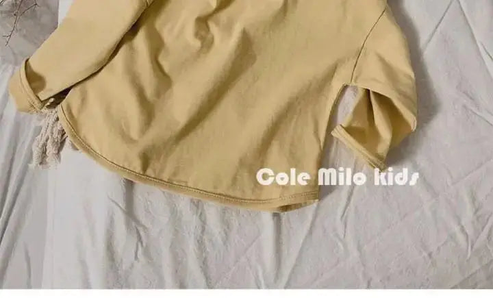Herbst Winter Junge Mädchen Kinder solide lange Ärmel Bottom ing Shirt Kind lose T-Shirt Retro Baby Baumwolle Tops Kleinkind lässig T-Shirts