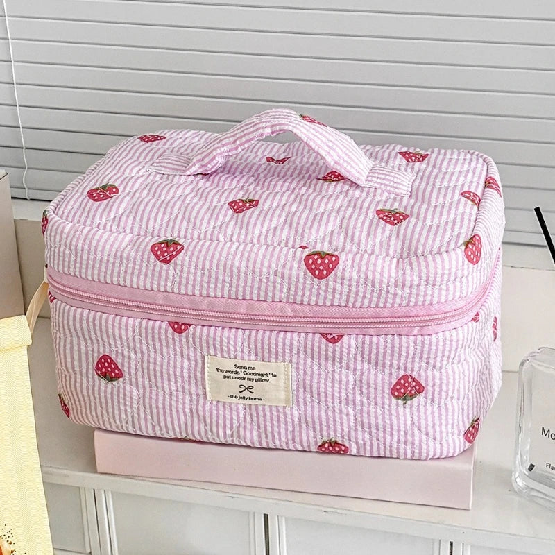 Strawberry Embroidered Backpack