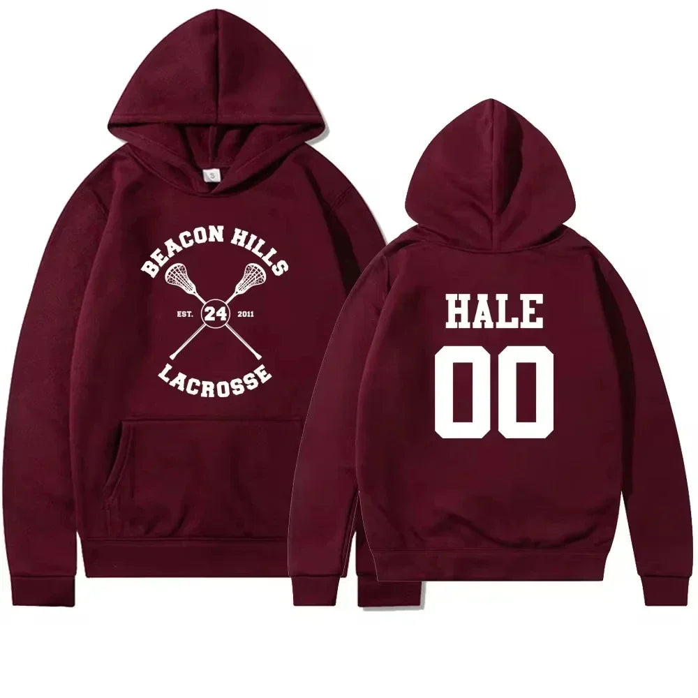 Teen Wolf Hoodie Beacon Hills Stilinski 24 Lahey McCall Pullover Tv Show Kapuzenpullover Hip Hop Hoodies Streetwear Top