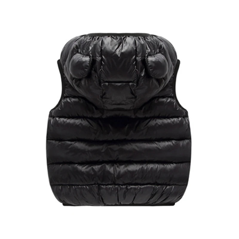 Neue Baby Jungen Mädchen Warme Daunenweste Herbst Winter Baumwolle Weste Mit Ohren Kinder Oberbekleidung Kinder Kleidung Kapuzenjacke Westen
