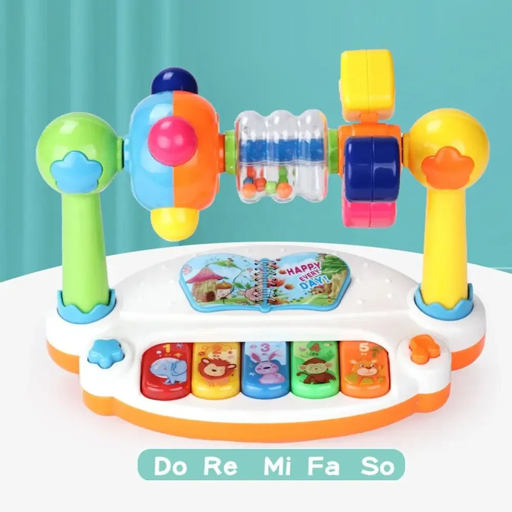 Kinder Rotierende Musik Klavier Tastatur mit Licht Sound Baby Klavier Spielzeug Musik Spielzeug für Kleinkinder Frühe Pädagogische Musik Spielzeug Geschenke