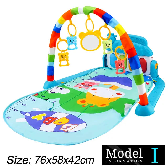 Baby Fitness Stand Music Play Gym Activity Toy Newborn Piano Crawling Blanket Pedal Play Pad Early Education 0-36 Months Gifts