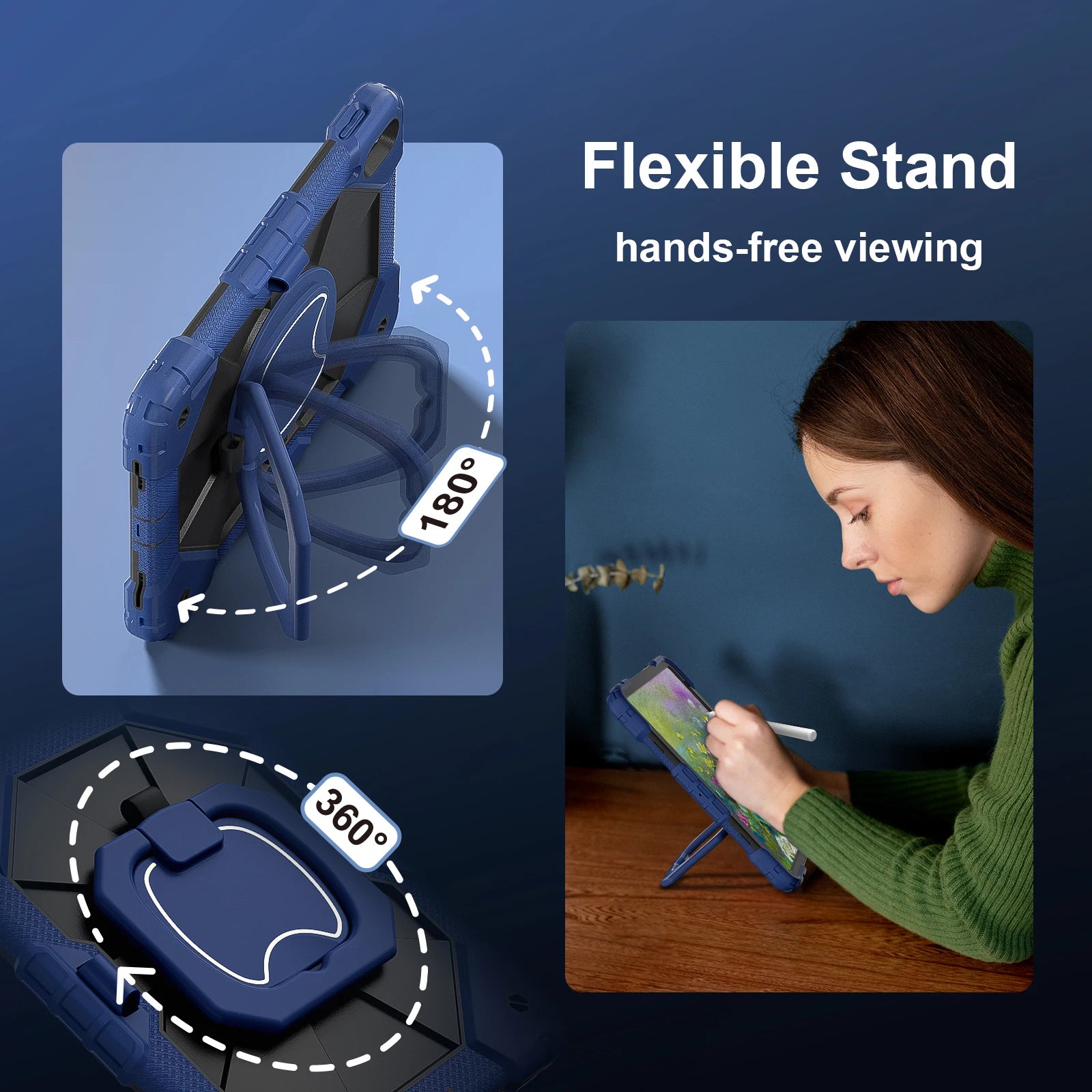 Robuste Armor-Kinderhülle für iPad 10. Generation Air 5 4 10.9 Air 11 2025 13 2024 10.2 8. 9. Generation 9.7 Tablet-Ständer Stoßfeste Schutzhülle
