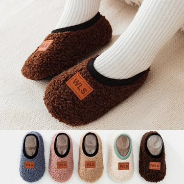 Herbst Winter Baby Hausschuhe Kleinkind Plüsch Boden Socke Schuhe Junge Mädchen Kinder Weiche Anti-slip Wanderschuhe Indoor Hause kinder Schuhe