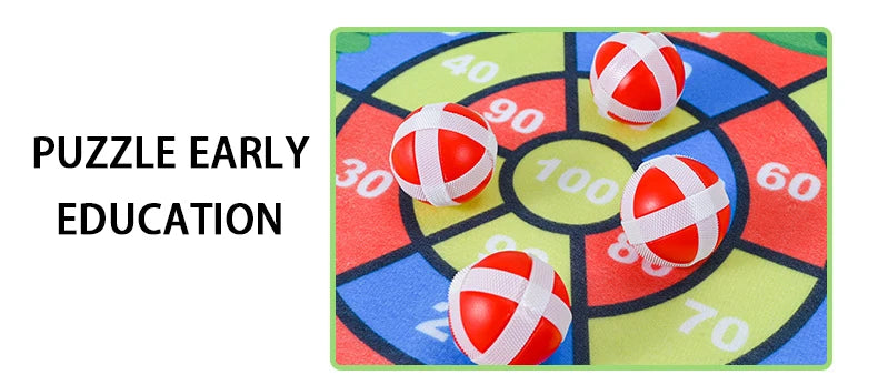 Montessori Dartscheibe Ziel Sportspiel Spielzeug für Kinder 4 bis 6 Jahre alt Outdoor-Spielzeug Kind Indoor Mädchen Klebriger Ball Jungen Geschenk