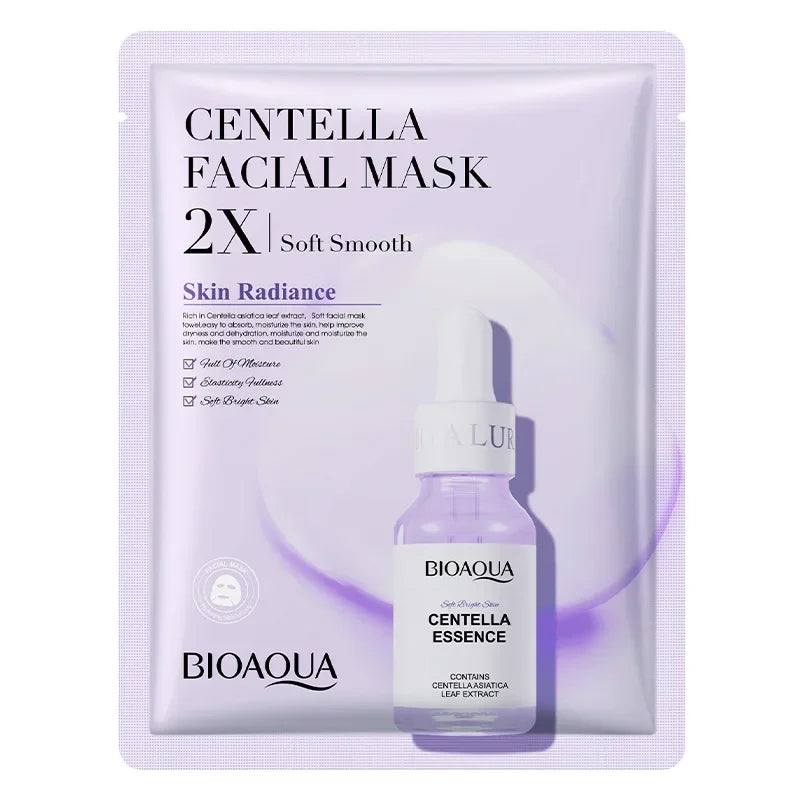 20 Stück/5 Stück Centella Collagen Gesichtsmaske VC Feuchtigkeitsspendende erfrischende Blattmasken Hyaluronsäure Gesichtsmaske Hautpflegeprodukte