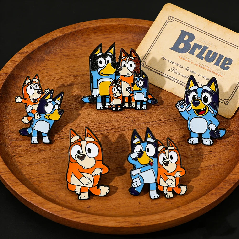 Bluey & Bingo Emaille-Pins Set