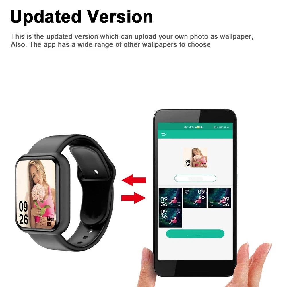 Smartwatch Männer Frauen Armbanduhren Smart Uhr Nachricht Fitness Monitor Armband Geburtstag Geschenk Elektronische Uhr Für Android IOS