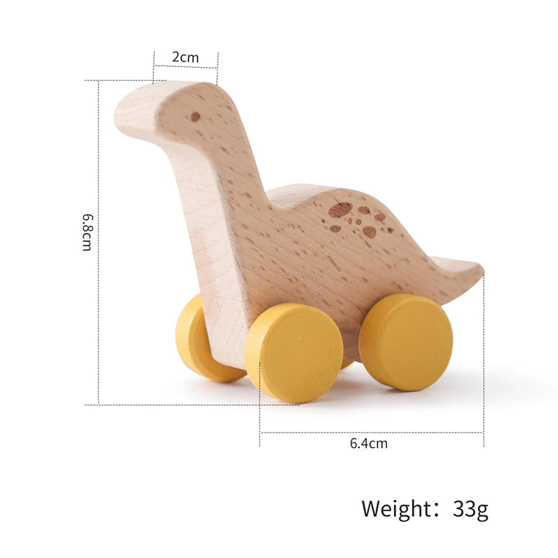 Hölzernes Dinosaurier-Auto-Spielzeug