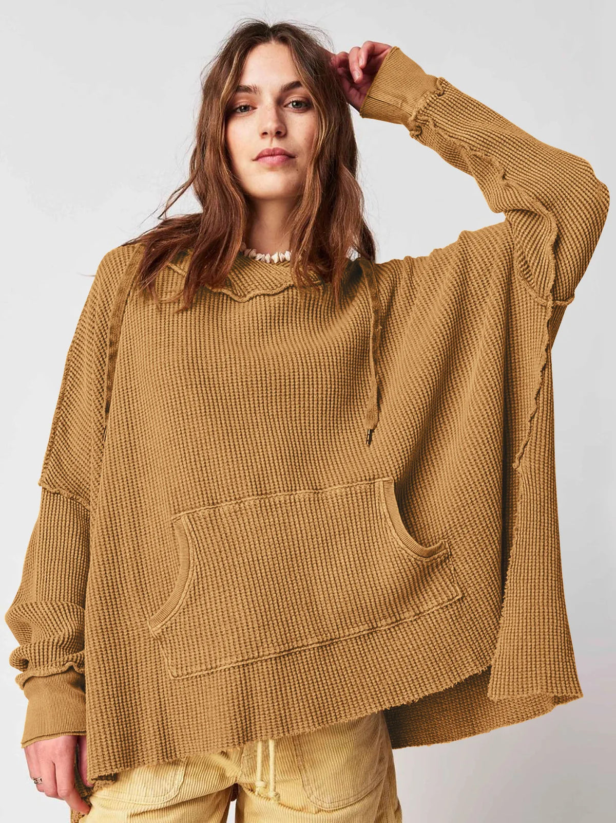 Extra große lose einfarbige Tasche modische vielseitige Pullover Pullover Herbst Mode neue Abbigliamento Donna Pull Hiver Femme