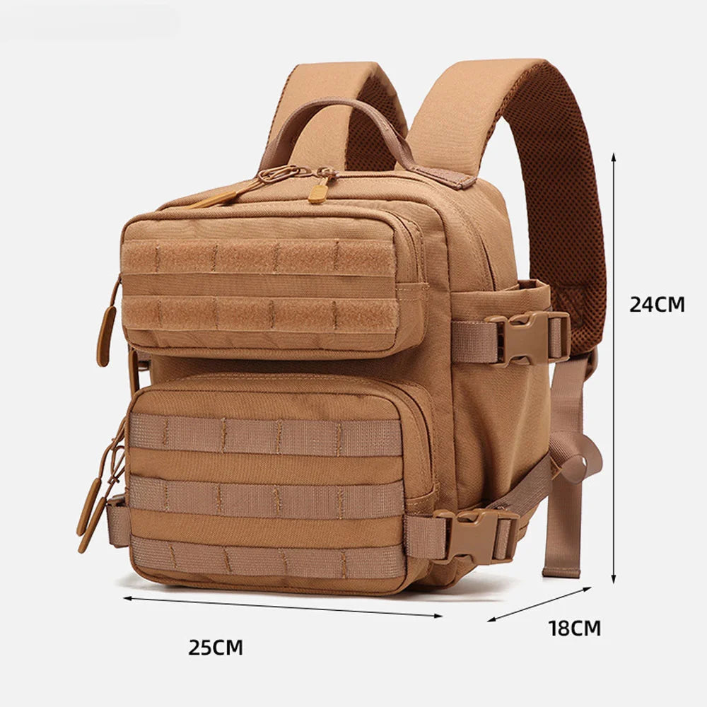 9L Sportrucksack MOLLE 3-Tage Bug Out Bag Mini Outdoor Pack für Damen Herren EDC Camping Wanderrucksack